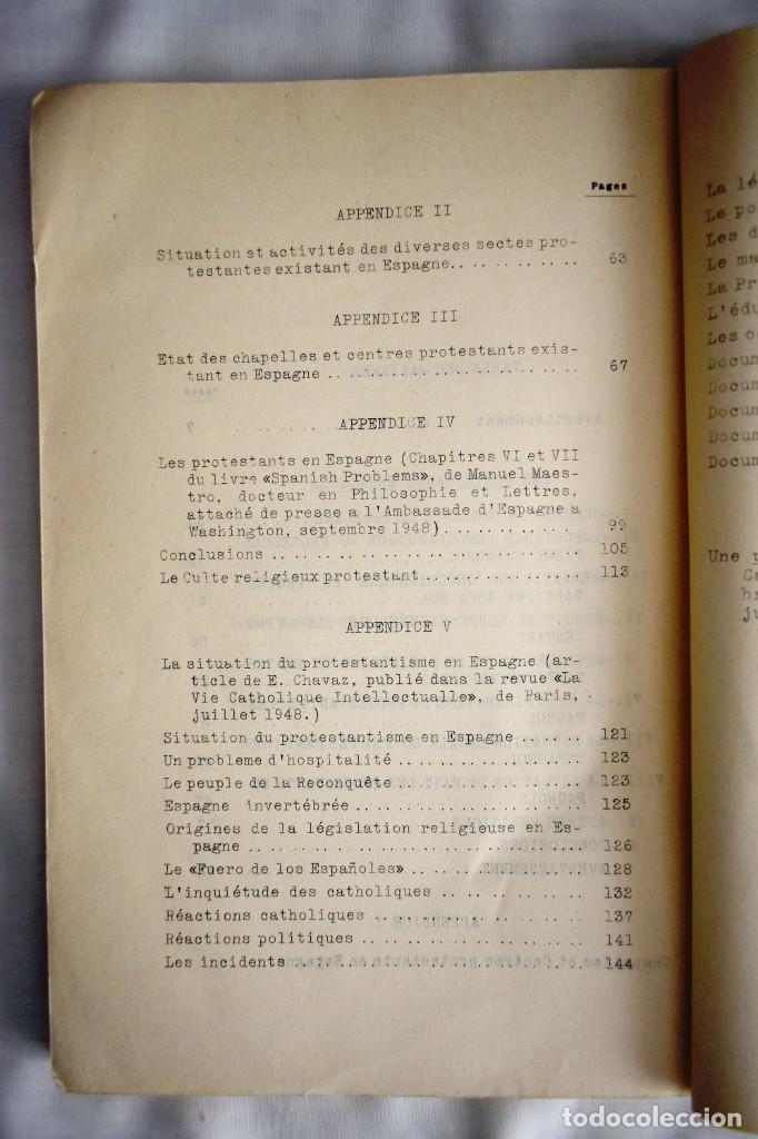 Manuscritos antiguos: 1955 - LA SITUATION DU PROTESTANTISME EN ESPAGNE - CAMPAGNE DE DIFFAMATION CONTRE LESPAGNE - Foto 6