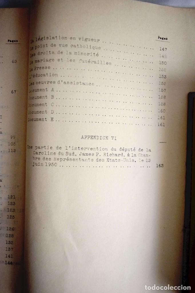 Manuscritos antiguos: 1955 - LA SITUATION DU PROTESTANTISME EN ESPAGNE - CAMPAGNE DE DIFFAMATION CONTRE LESPAGNE - Foto 7
