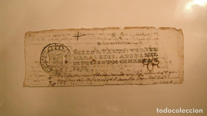 Alte Manuskripte: CABECERA PAPEL TIMBRADO SELLO 4&ordm; 20 MARAVEDIS A&Ntilde;O DE 1786