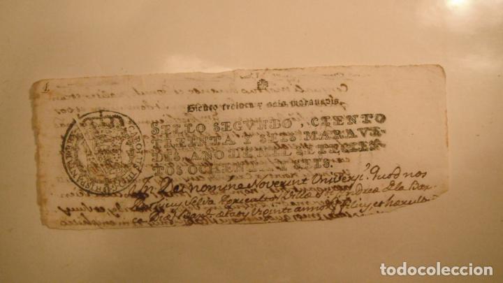Alte Manuskripte: CABECERA PAPEL TIMBRADO SELLO 2&ordm; 136 MARAVEDIS A&Ntilde;O DE 1786