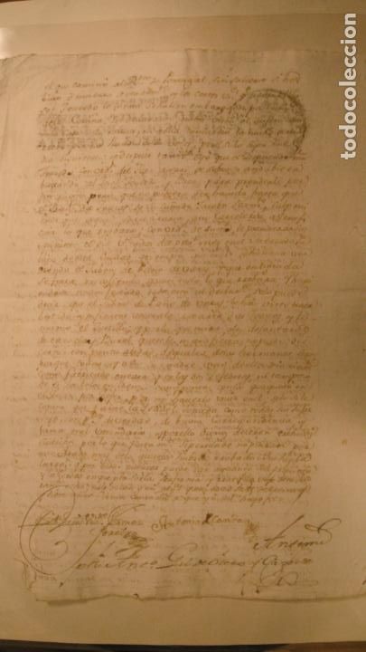 Manuscritos antiguos: DOCUMENTO PAPEL TIMBRADO SELLO 4&ordm; 20 MARAVEDIS A&Ntilde;O DE 1783 - Foto 2