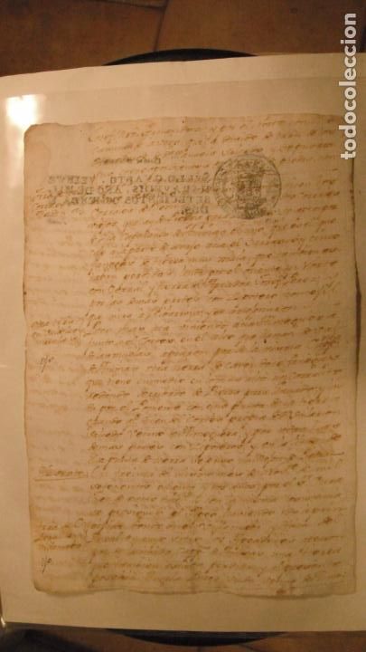 Manuscritos antiguos: DOCUMENTO PAPEL TIMBRADO SELLO 4&ordm; 20 MARAVEDIS A&Ntilde;O DE 1782 - Foto 2