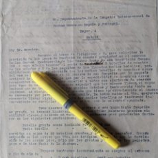 Manuscritos antiguos: FERROCARRILES - CIA INTERNACIONAL COCHES CAMAS - OFRECIMIENTO EXPLOTACION AGUAS DE MONDARIZ. Lote 245216190