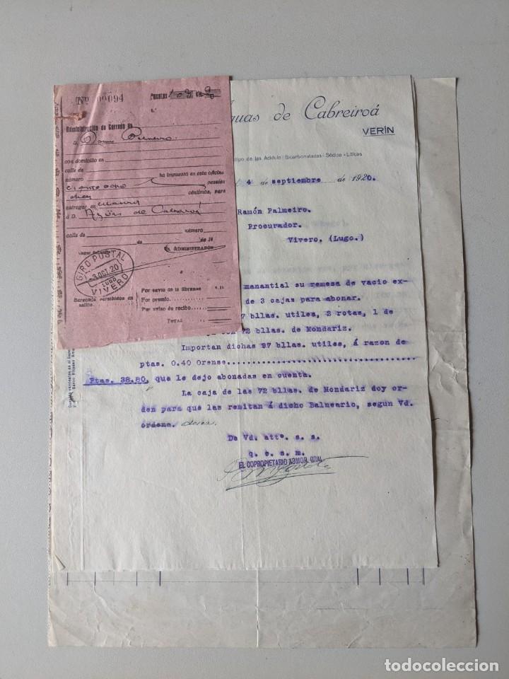 Manuscritos antiguos: DOCUMENTOS DE AGUAS DE CABREIROA AL PROCURADOR RAMON PALMEIRO DE VIVEIRO - Foto 2
