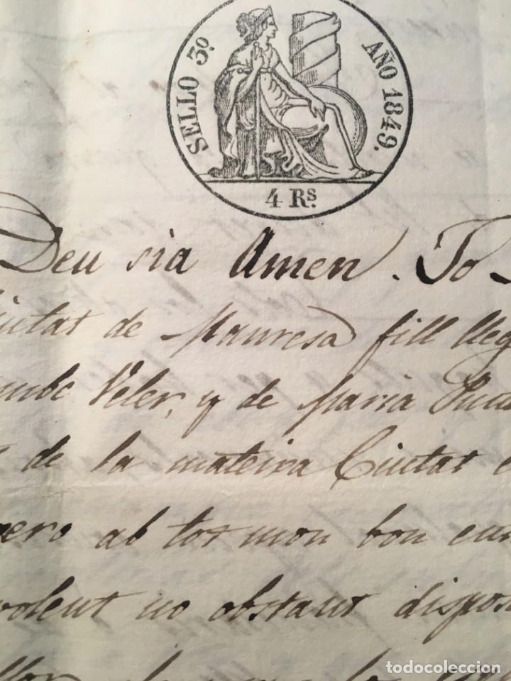 Manuscritos antiguos: MANRESA - 1843 - ANTIGUO DOCUMENTO MANUSCRITO - TESTAMENTO - Foto 2