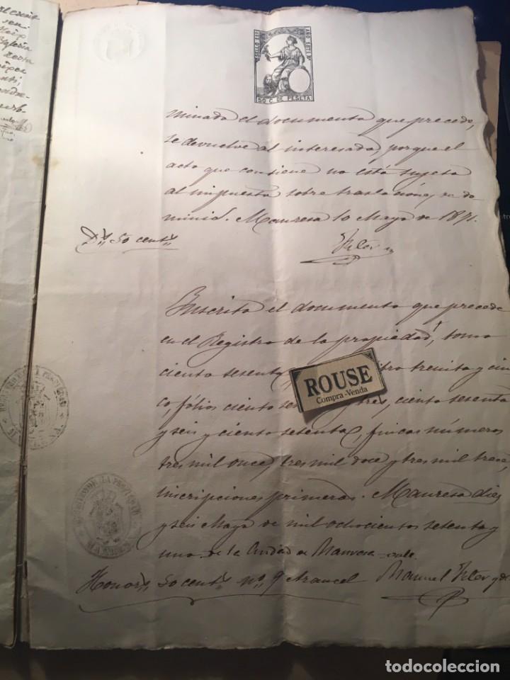 Manuscritos antiguos: MANRESA - 1843 - ANTIGUO DOCUMENTO MANUSCRITO - TESTAMENTO - Foto 8