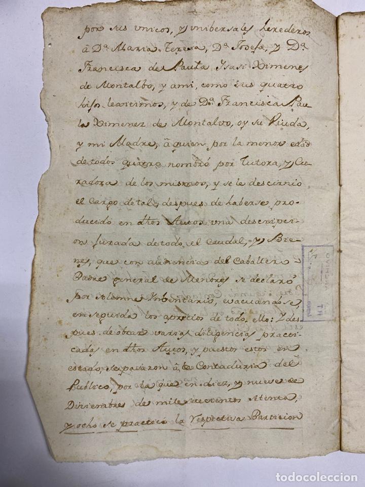 Manuscritos antiguos: CADIZ, 1770. TESTAMENTO. VER/LEER - Foto 2