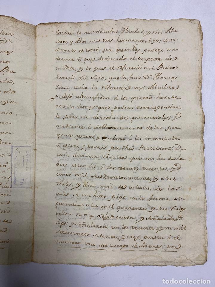 Manuscritos antiguos: CADIZ, 1770. TESTAMENTO. VER/LEER - Foto 3