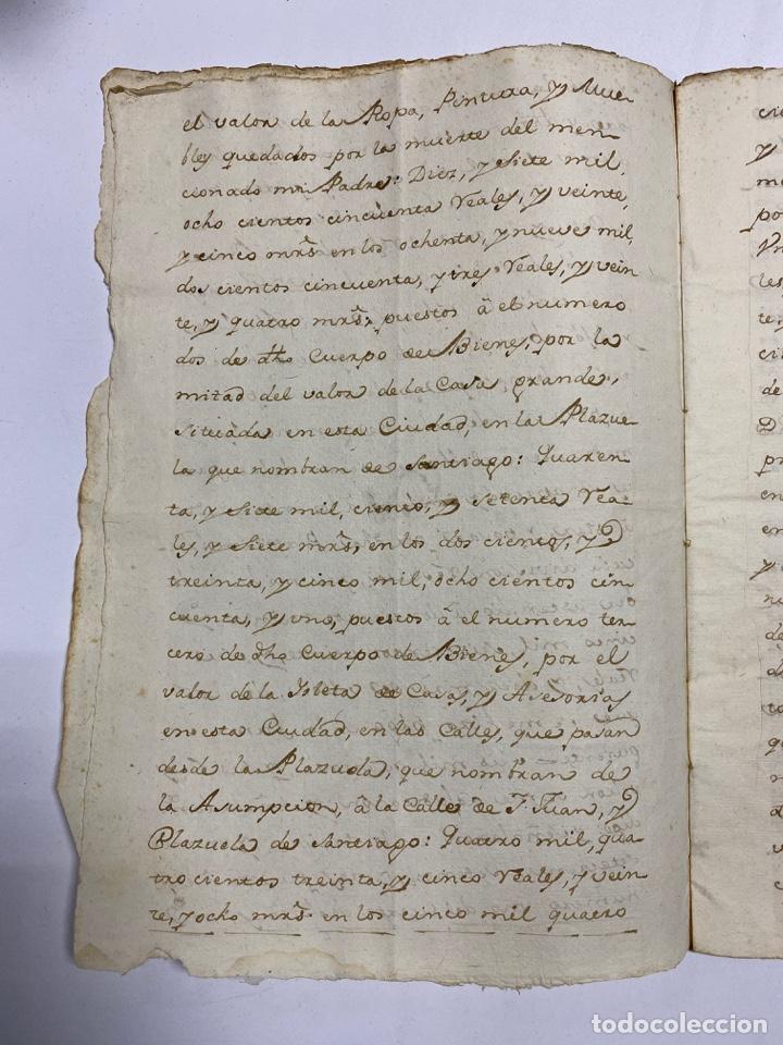 Manuscritos antiguos: CADIZ, 1770. TESTAMENTO. VER/LEER - Foto 4