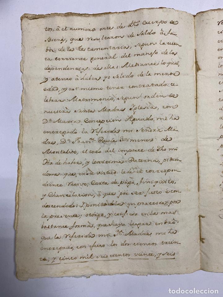 Manuscritos antiguos: CADIZ, 1770. TESTAMENTO. VER/LEER - Foto 6
