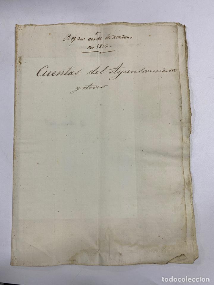 JEREZ DE LA FRONTERA, 1814. CUENTAS DE GASTOS AYUNTAMIENTO REPARACION MATADERO. VER/LEER (Coleccionismo - Documentos - Manuscritos)