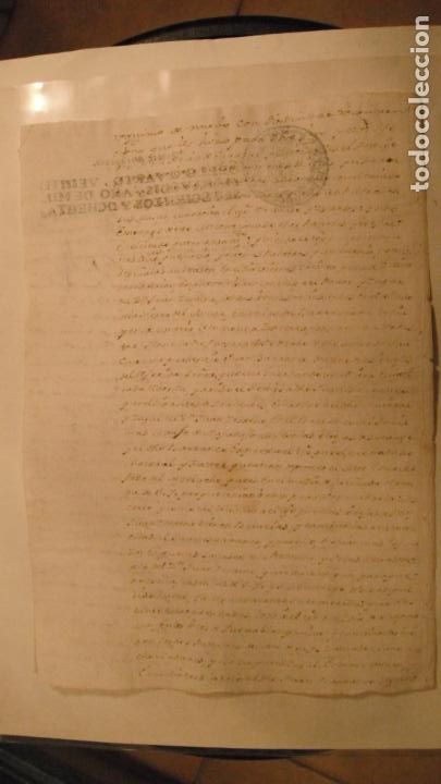 Manuscritos antiguos: DOCUMENTO PAPEL TIMBRADO SELLO 4&ordm; 20 MARAVEDIS A&Ntilde;O DE 1780 - Foto 2
