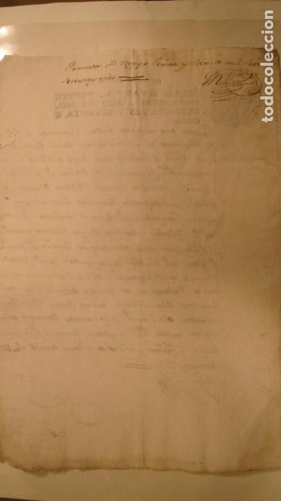 Manuscritos antiguos: DOCUMENTO PAPEL TIMBRADO SELLO 4&ordm; 20 MARAVEDIS A&Ntilde;O DE 1778 - Foto 2