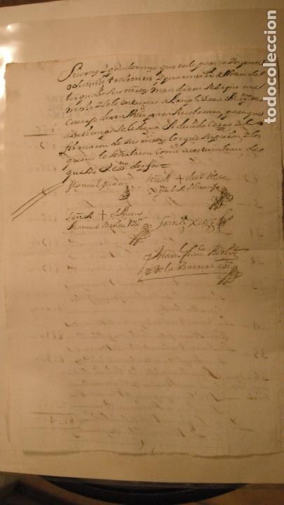 Manuscritos antiguos: DOCUMENTO PAPEL TIMBRADO SELLO 4&ordm; 20 MARAVEDIS,A&Ntilde;O DE 1752 - Foto 2