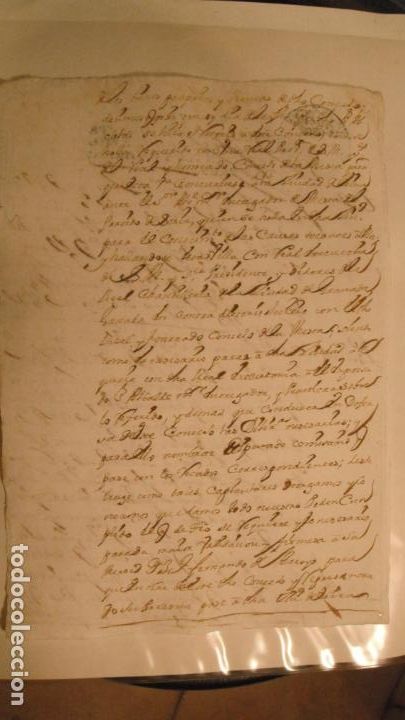 Manuscritos antiguos: DOCUMENTO PAPEL TIMBRADO SELLO 4&ordm; 20 MARAVEDIS,A&Ntilde;O DE 1743 - Foto 2