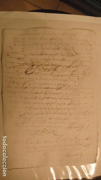 Manuscritos antiguos: DOCUMENTO PAPEL TIMBRADO SELLO 4&ordm; 20 MARAVEDIS A&Ntilde;O DE 1737 - Foto 2
