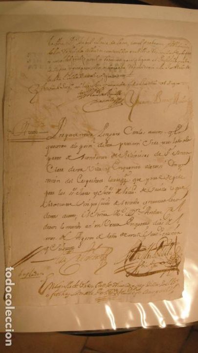 Manuscritos antiguos: DOCUMENTO PAPEL TIMBRADO SELLO 4&ordm; 20 MARAVEDIS A&Ntilde;O DE 1736 - Foto 2