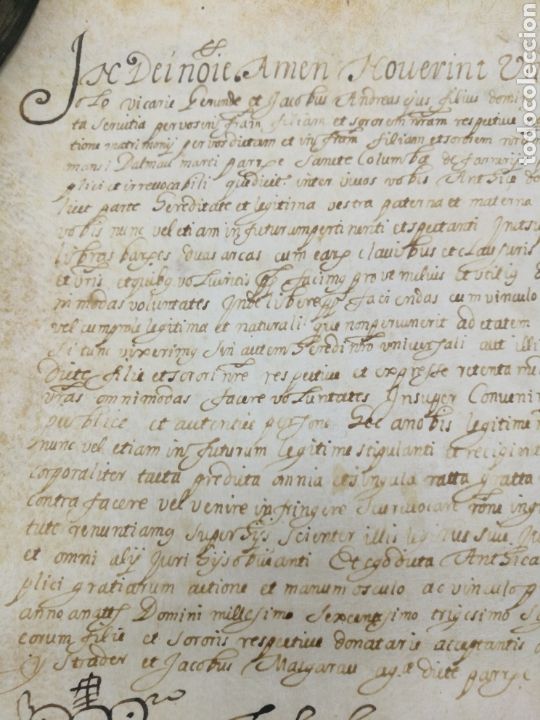Manuscritos antiguos: Manucrito a&ntilde;o 1632 Gerona villa Angl&egrave;s o Anglesola? - Foto 2