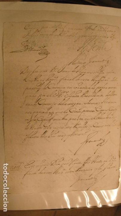 Manuscritos antiguos: DOCUMENTO PAPEL TIMBRADO SELLO 4&ordm; 20 MARAVEDIS A&Ntilde;O DE 1733 - Foto 2