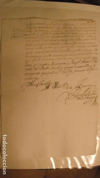 Manuscritos antiguos: DOCUMENTO PAPEL TIMBRADO SELLO 4&ordm; 20 MARAVEDIS A&Ntilde;O DE 1732 - Foto 2