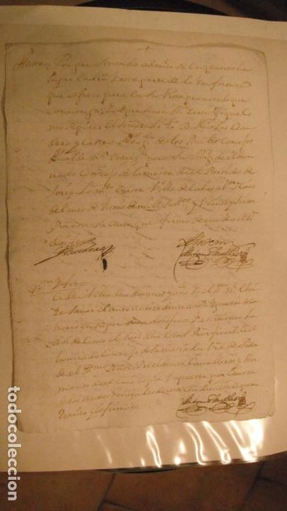 Manuscritos antiguos: DOCUMENTO PAPEL TIMBRADO SELLO 4&ordm; 20 MARAVEDIS A&Ntilde;O DE 1727 - Foto 2