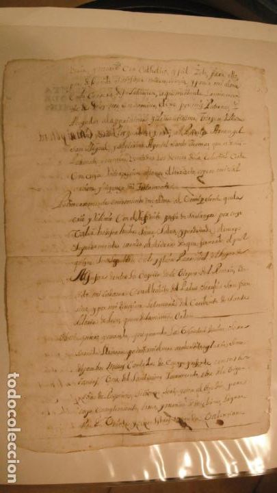 Manuscritos antiguos: DOCUMENTO PAPEL TIMBRADO SELLO 3&ordm; 68 MARAVEDIS A&Ntilde;O DE 1725 - Foto 2