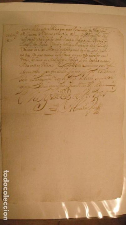 Manuscritos antiguos: DOCUMENTO PAPEL TIMBRADO SELLO 4&ordm; 20 MARAVEDIS A&Ntilde;O DE 1718 - Foto 2