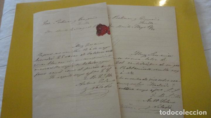 Ancient Manuscripts: ANTIGUAS CARTAS.CERAMICA PICKMAN CIA.SEVILLA-ANTONIO SOLANO VALADES.DON BENITO.BADAJOZ 1880