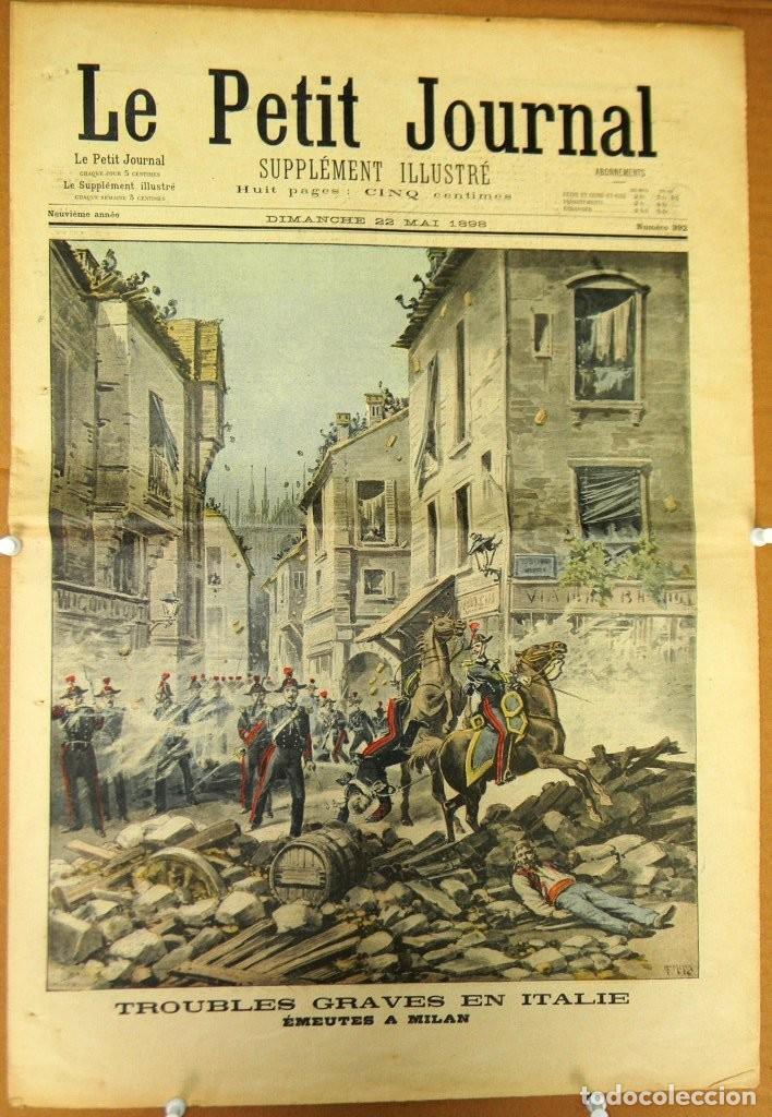 Ancient Manuscripts: BP-332 FRANCE LE PETIT JOURNAL 22/MAY/1998 CUBA ESPA&Ntilde;A SPAIN US WAR TYPES OF SPAIN ANTILLES N 44x31c