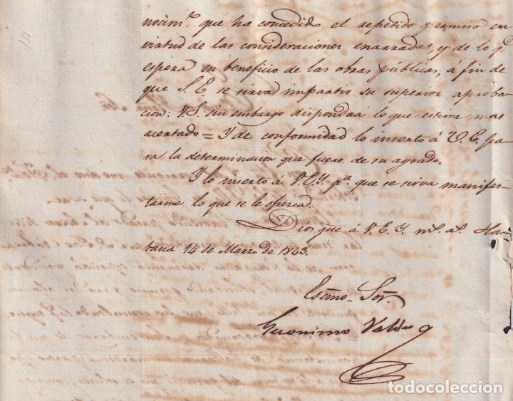 Manuscritos antiguos: BE763 CUBA SPAIN 1843 SIGNED CAPTAIN GENERAL O&acute;DONNELL JOSE ROBRE&Ntilde;O TEATHER. - Foto 5
