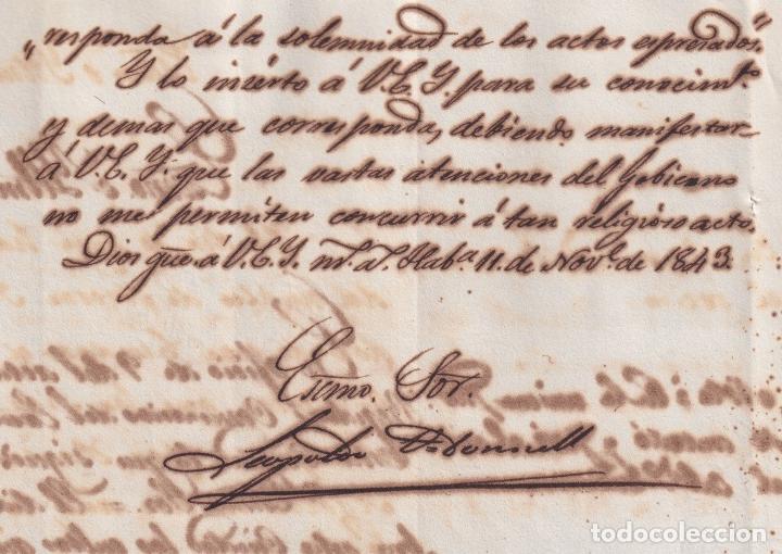 Manuscritos antiguos: BE762 CUBA SPAIN 1844 SIGNED CAPTAIN GENERAL O&acute;DONNELL RELIGIOUS PROCESSION. - Foto 5
