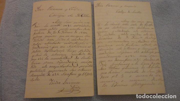 Ancient Manuscripts: ANTIGUAS CARTAS.CERAMICA PICKMAN CIA.SEVILLA-ISIDRO LIEVANCO.VALVERDE DE MONTNCHEZ.MERIDA 1881
