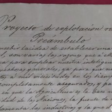 Manuscritos antiguos: TARRAGONA 1891 PROYECTO/ESTUDIO DE EXPLOTACIÓN RURAL. VILANOVA I LA GELTRÚ