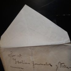Manuscritos antiguos: NOTA MANUSCRITA ISOLINO GONZÁLEZ Y VILLANUEVA.. DE SANTIAGO DE VIGO.. Lote 254036780