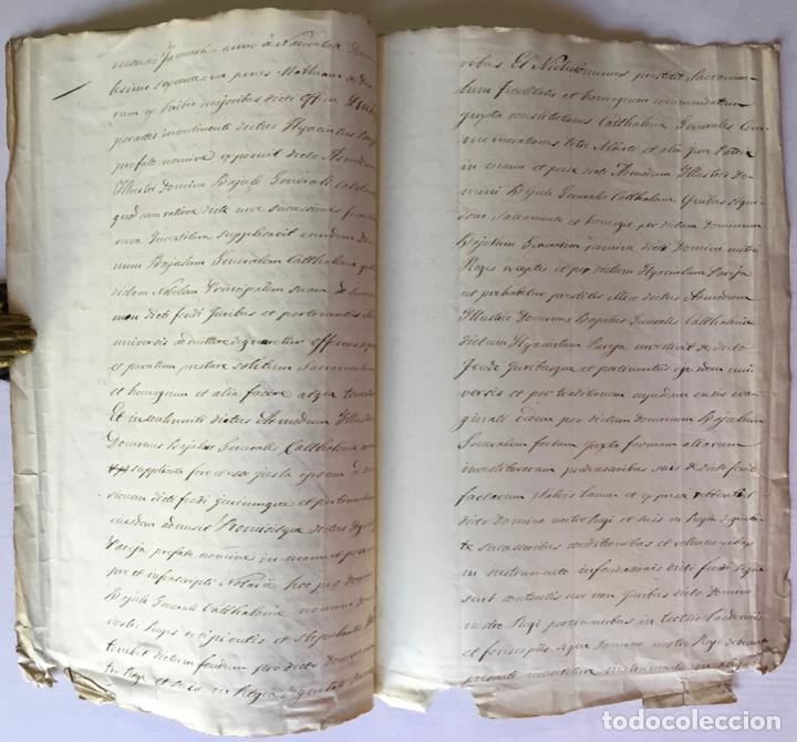 Manuscritos antiguos: [SUCCESSI&Oacute; DEL CASTELL I TERME DALMENAR. LLEIDA.] - [Manuscrits.] - Foto 4