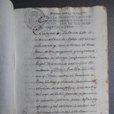 Manuscritos antiguos: MANUSCRITO AÑO 1803 VALENCIA JÁTIVA FISCAL 2º ESCRITURA VENTA CASAS 20 PÁGS. Lote 344217378