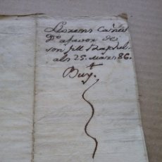 Manuscritos antigos: MANUSCRITO. DONACIO . MALLORCA 25 DE MARZO 1786 (426-3). Lote 260735370