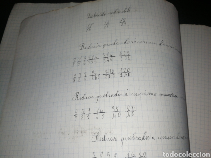 Manuscritos antiguos: ANTIGUA LIBRETA MANUSCRITA, ARITM&Eacute;TICA - Foto 2