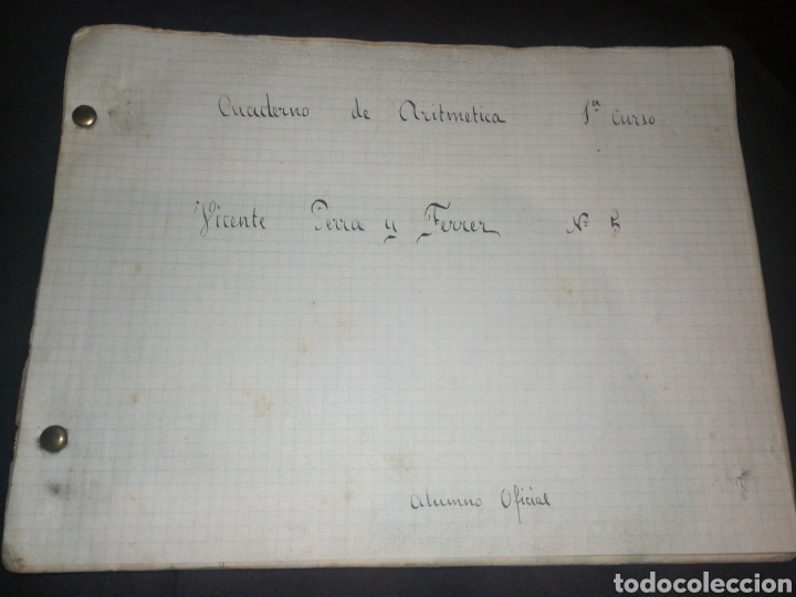 Manuscritos antiguos: ANTIGUA LIBRETA MANUSCRITA, ARITM&Eacute;TICA - Foto 1