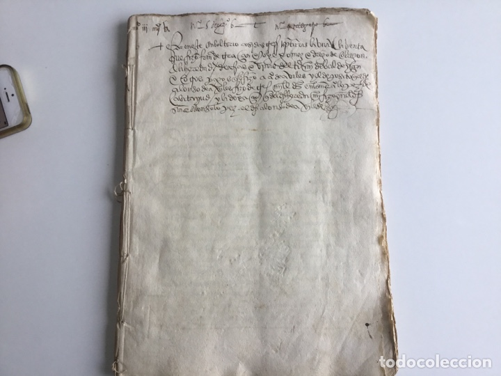 Alte Manuskripte: Alonso L&oacute;pez de Calatayud, 1546, compra de tierras en el t&eacute;rmino de Valladolid, ver descripci&oacute;n.