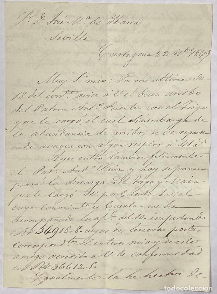Manuscritos antiguos: JUAN BAUTISTA BOFARUL. 1849. CADIZ. - Foto 1