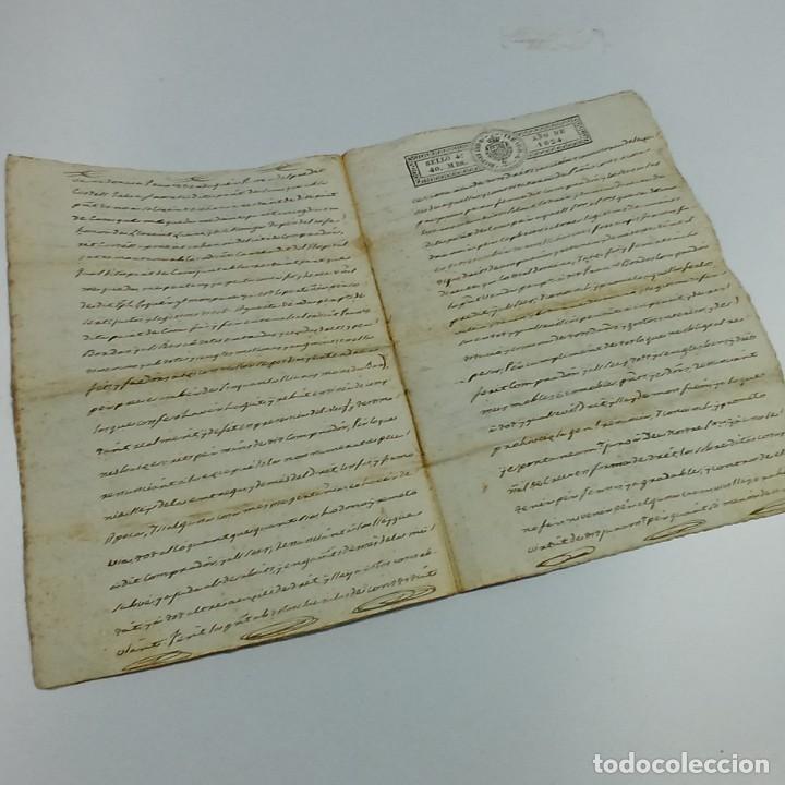 Manuscritos antiguos: documento manuscrito de venta con sello 4&ordm;, 40 maracedis, a&ntilde;o 1824 - Foto 4