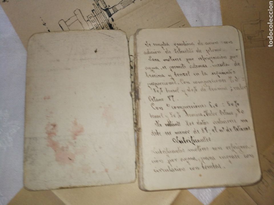 Manuscritos antiguos: MEC&Aacute;NICO AVIONES EJERCITO DEL AIRE,A&Ntilde;OS 40,LIBRETA MANUSCRITA. - Foto 2