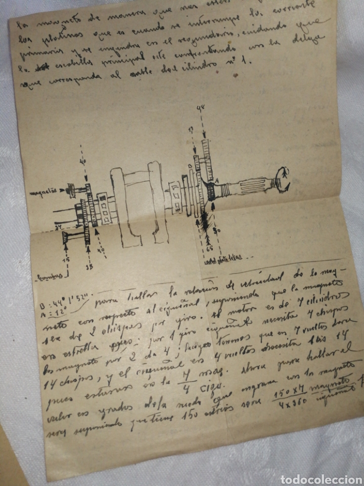 Manuscritos antiguos: MEC&Aacute;NICO AVIONES EJERCITO DEL AIRE,A&Ntilde;OS 40,LIBRETA MANUSCRITA. - Foto 10