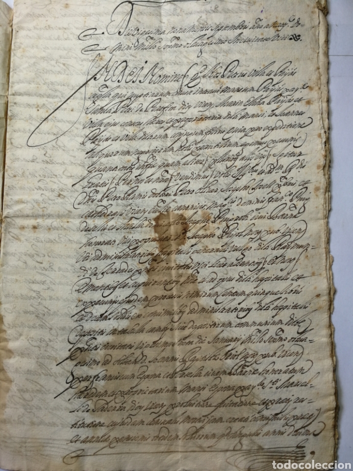 Manuscritos antiguos: documento escrito a mano , manuscrito 1680. documento censal - Foto 3