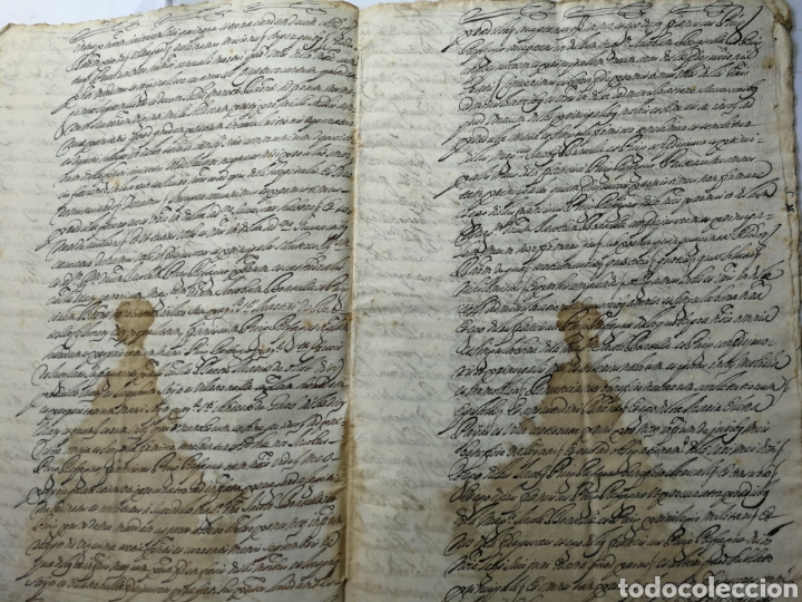 Manuscritos antiguos: documento escrito a mano , manuscrito 1680. documento censal - Foto 5
