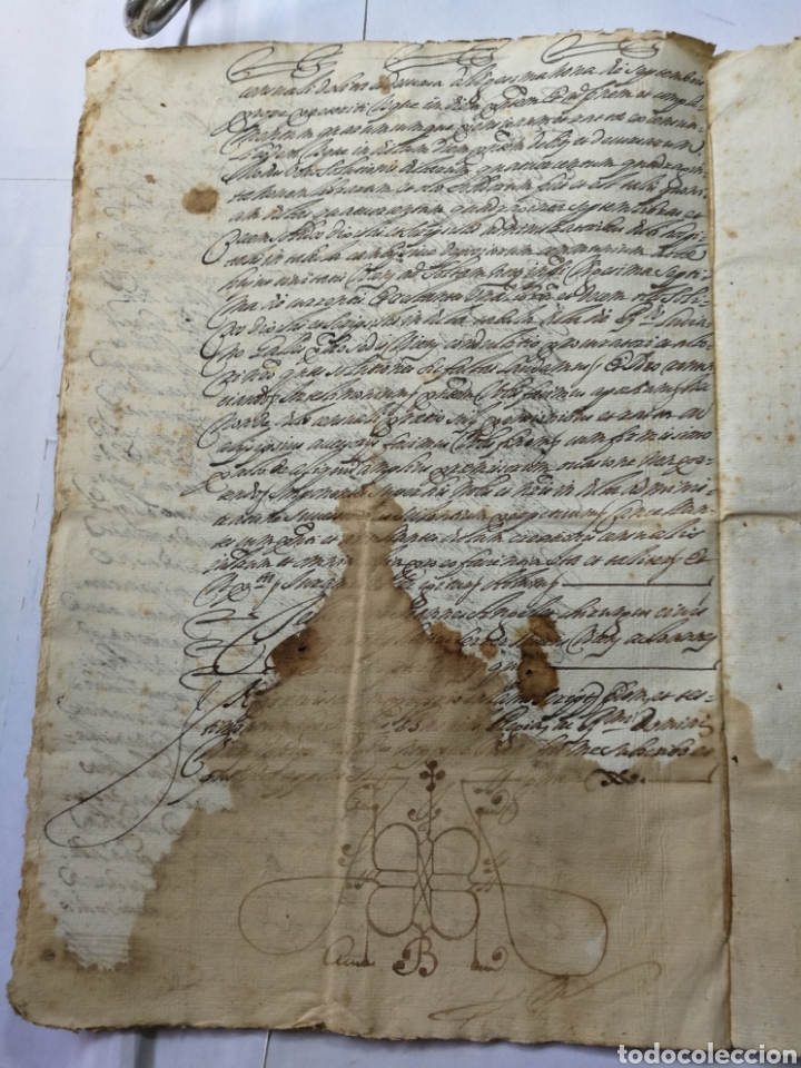 Manuscritos antiguos: documento escrito a mano , manuscrito 1680. documento censal - Foto 8