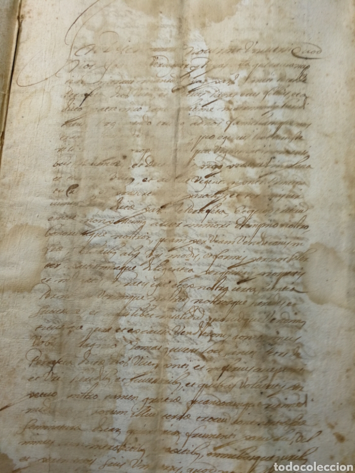 Manuscritos antiguos: documento escrito a mano , manuscrito 1655 - Foto 2
