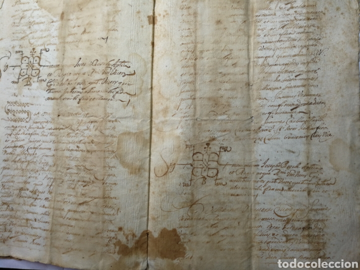 Manuscritos antiguos: documento escrito a mano , manuscrito 1655 - Foto 4