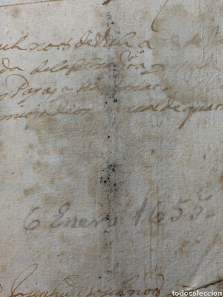 Manuscritos antiguos: documento escrito a mano , manuscrito 1655 - Foto 1
